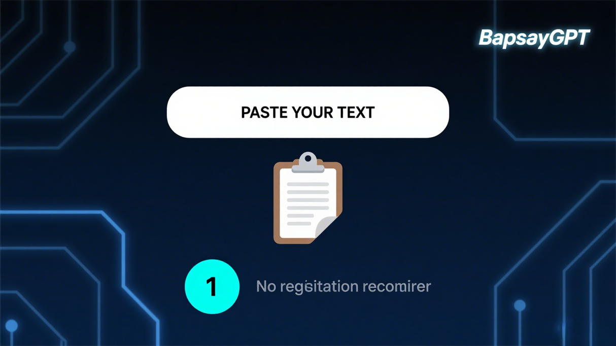 BypassGPT text input area for pasting AI-generated content to analyze