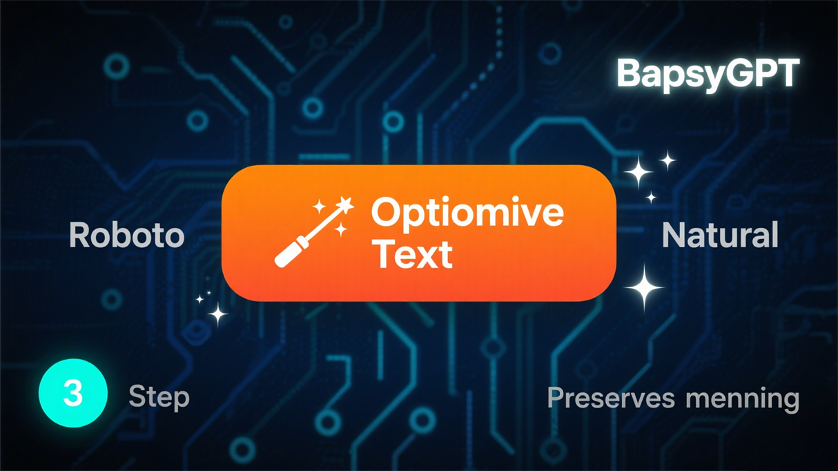 BypassGPT optimization process converting AI text to human-like writing